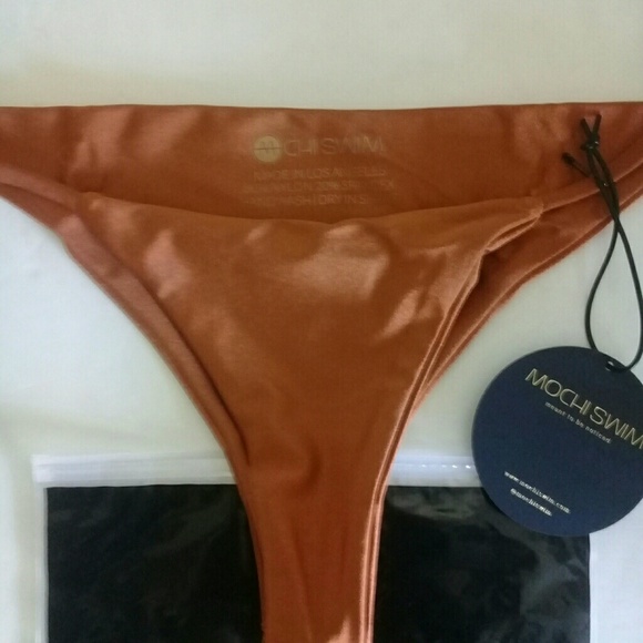 Mochi Swim Bikini Bottom Bronze Color Large Size. - Picture 5 of 6